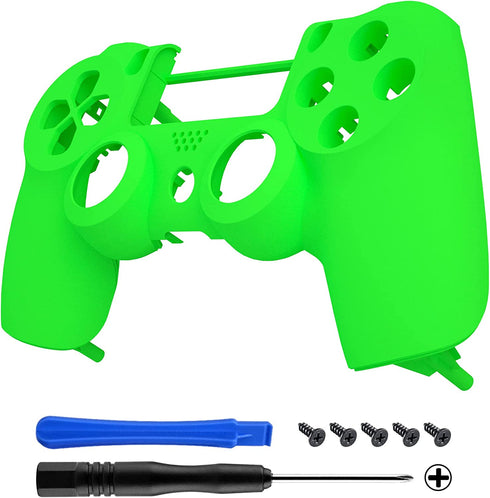 eXtremeRate Neon Green Soft Touch Custom Faceplate Shell Compatible with ps4 Slim Pro Controller CUH-ZCT2 JDM-040/050/055 - Controller NOT Included
