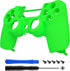 eXtremeRate Neon Green Soft Touch Custom Faceplate Shell Compatible with ps4 Slim Pro Controller CUH-ZCT2 JDM-040/050/055 - Controller NOT Included