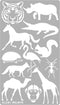 Aleks Melnyk #30 Metal Stencils, Small Animals, Woodland, Kit 1 PCS, Templates for Wood Burning, Engraving, Crafting, Bullet Journaling, Scrapbook, Birds, Safari Animal, Camel, Foxes, Flamingo, Horse