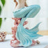 Mermaid Bathroom Decor,Mermaid Gifts for Girls 4.72" Tall Room Shelf Resin Mediterranean Princess Statue Ornament Figurines Sculpture Angel Home Crafts Collectible Ocean Sea Goddess