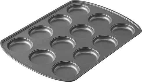 Wilton Muffin Top Pan Perfect Results Premium Non-Stick Bakeware, 12-Cup, Steel