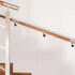 High-PQ Heavy Duty Staircase Handrail Bracket Black Stainless Steel Wall Mount, 5 Pack Shelf Brackets Set with Base Flange Solid Cast Iron for Stairs Handrails, Railing, Guardrails, Satin Finish