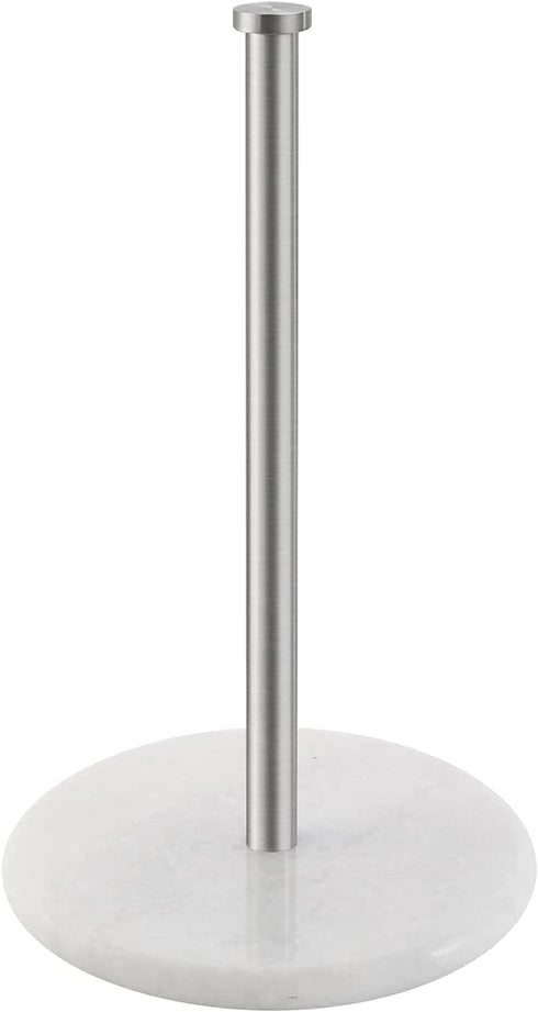 KES Paper Towel Holder Kitchen Standing Paper Towel Roll Holders with Natural Marble Base for Standard or Jumbo-Sized Rolls Brushed Finish, KPH100-2