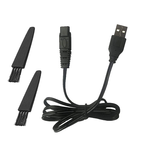 Shaver Charger USB Cord for Microtouches Solo Electric Shaver Solo Trimmer USB Charging Cable 31.5 in with 2 Cleaning Brush