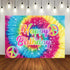 Lofaris Tie-Dye Birthday Party Photography Backdrop 60's Hippie Theme Happy Birthday Background Groovy Sign Rainbow Birthday Decorations Cake Table Banner Photo Booth Props 7x5ft