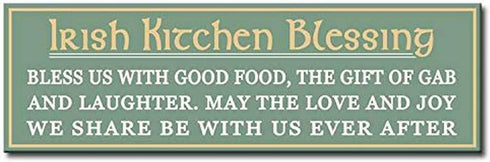 My Word! Irish Kitchen Blessing Decorative Home D©cor Wooden Signs, Green