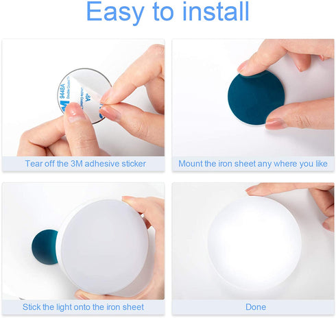 FERSWE Rechargeable Tap Lights, Dimmable Touch Night Lights with 1000mAh Large Battery , Stick on Light for Closet, Bedroom, Bathroom and Cabinet (2 Pack)