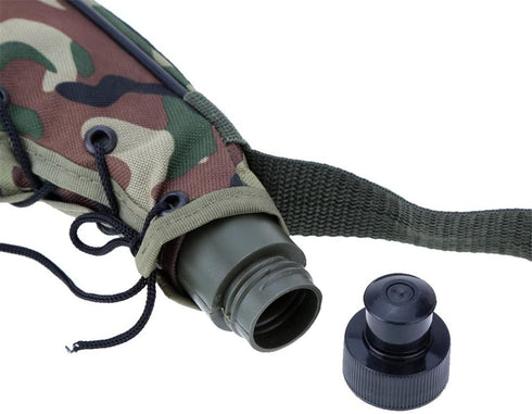 LKXHarleya 800ml Outdoor Military Canteen Water Bottle with Belt and Cover Tactical Camo Water Bottle Pouch Bag for Camping,Hiking,Climbing,27 OZ