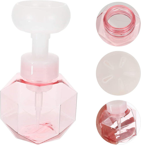 YARNOW Foaming Soap Dispenser Flower Shape Empty Foam Liquid Bottle Plastic Press Bottles for Kitchen