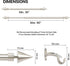 Silver Curtain Rod for Windows & Doors Curtains Extendable 36 to 66 Inch Adjustable Single Window Curtain Rod with Conical Finials & Brackets Set (3/4 Inch) - By Deco Window
