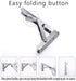 Folding Shelf Brackets, Max Load 300 lb, Heavy Duty Stainless Steel Collapsible Wall Mounted Shelf Brackets for Table, Space Saving DIY Bracket, Pack of 2 (2, Foldable 12")