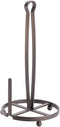 iDesign York Metal Paper Towel Holder, Free Standing Dispenser for Kitchen, Bathroom, Office, Laundry Room, 6.8" x 6.8" x 13.3" - Bronze