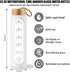 AQULEA 32 Oz Borosilicate Glass Water Bottle with Times to Drink - Wide Mouth BPA Free Glass Motivational Water Bottles with Silicone Sleeve, Bamboo Lid, Fruit Infuser, and Bonus Brush