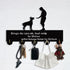 YSDESIGN Dog and Man Key Hooks-Unque Decor Wall Hooks,Wall D©cor,Wood Coat Hooks, Key Holder,Key Hanger for Wall€?Entryway and Kitchen-11.8—7.8Inch Black Wooden Heavy Duty 20LB(Max)
