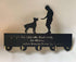 YSDESIGN Dog and Man Key Hooks-Unque Decor Wall Hooks,Wall D©cor,Wood Coat Hooks, Key Holder,Key Hanger for Wall€?Entryway and Kitchen-11.8—7.8Inch Black Wooden Heavy Duty 20LB(Max)