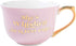 Slant Collections Ceramic Tea Cup and Saucer Set, 5-Ounce, Whiskey