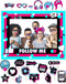 Musical Photo Booth Frame Musical Themed Party Photo Booth Prop for Girls Social Party Favor Masquerade Photo Props Tik Birthday Social Party