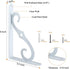 ETECHMART Decorative Shelf Brackets, 8 Inch Wall Mounted Floating Shelf Bracket for DIY Open Shelving, Pack of 4 L Shape Heavy Duty Rustic Iron Metal Corner Brace Shelf Supporter, White