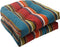 Pillow Perfect Outdoor/Indoor Westport Teal Tufted Seat Cushions (Round Back), 19" x 19", Stripe, 2 Count