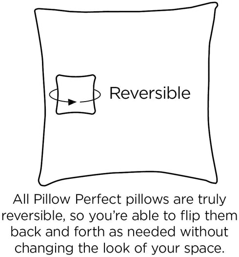 Pillow Perfect Outdoor/Indoor Austin Nash Lapis Chair Pads, 15.5" x 16", Blue 2 Count