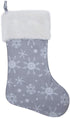 S-DEAL Grey White Snow Pattern 21 Inches Christmas Stocking Double Layers Gift Holders Xmas Holiday Party Mantel Decoration