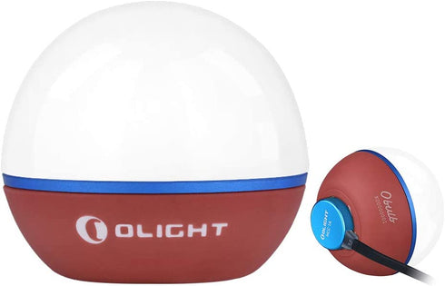 OLIGHT Obulb 55 Lumens 4-Mode Orb Light Night Lights MCC Rechargeable Bedside Lamp with Magnetic Bottom for Home Decor, Nursery, Camping, Hiking(Red?