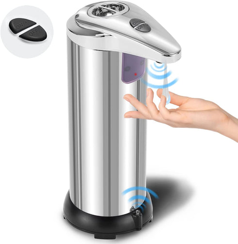 Cherodada Automatic Soap Dispenser Touchless New Upgraded Infrared Motion Sensor, Waterproof Base, 3 Adjustable Levels, Hand Sanitizer Dispenser for Bathroom Kitchen Sink