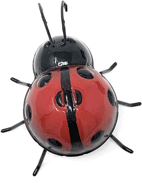 Green Tree Products Decorative Metal Ladybugs Sculpture Wall Art, Set of 2 Indoor or Outdoor