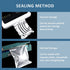 100 PACK Mylar Bags for Food Storage Mylar Food Storage Bags Vacuum Sealed Bags for Long Term Storage(4Mil,8"x11.7")