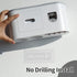 Toothbrush Holder Wall Mounted with Automatic Toothpaste Dispenser 4 Waterproof Toothbrush Slots with Dust-Cover 2 Magnetic Cups and Mini Drawer for Bathroom Shower