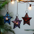 Stunning Star Glass Votive Tea Light Candle Holder Hanging Lighting Lantern Wedding Birthday Party Home Garden Decoration (Blue)