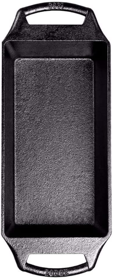 Lodge BW8LP 8.5 x 4.5 Inch Seasoned Cast Iron Loaf Pan, 8.5x4.5 Inch, Black