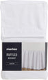 Martex 1C26548 Basic Ruffle Solid Polyester Machine Washable 15 Inch Drop Queen Bed Skirt, White