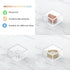 AITEE Acrylic Box with Lid, Clear Cube Display Case, Multi-Purpose Box Square Container for Holding Staples, Highlighters, Adhesive Tape, Paper Clips, Stamps, Display in Office or Home (Medium)