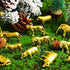 24 Pcs Gold Plastic Animal Figurines Toys Zoo Gold Safari Animal Figures Elephant Lion Wild Animal Decor Mini Safari Animals Figurines Decor Jungle Animal Cake Toppers for Themed Birthday Party