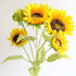 Htmeing Artificial Sunflowers Silk Flowers Fake Branches Decorative Plants Stems for Home Office Shop Decor (2pcs)