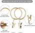 Fivebop 40 Pack Rings Curtain Clips Rustproof Metal Window Drapery Clip Vintage Heavy Duty Eyelet Curtain Rods Hangers Rings with Hooks, 1.25In Inner Diameter(Golden)