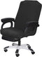 SARAFLORA Office Chair Cover- Large, Black- Removable Computer Chair Cover for Office Chair with Zipper for Universal Rotating Chair Desk Chair Cover High Back Chair Seat Washable Protector for Pets