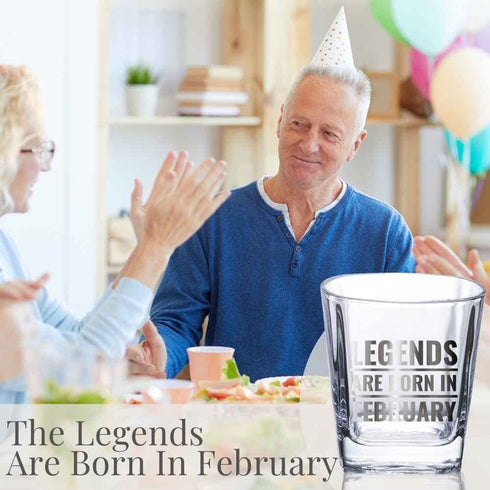 Funny Birthday Gifts for Men&Him, Father's Day Gifts for Dad, Dad Gifts from Daughter/SonBirthday Whiskey Glass for Boyfriend, Best Friends, Coworkers, Husband, Brother, Uncle, Boss - February