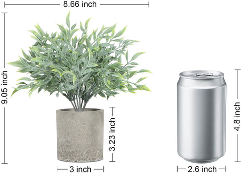 ODOM Artificial Plants, 3Pcs Small Fake Plants for Bedroom Aesthetic, Faux Eucalyptus Plants for Office Desk Bathroom Farmhouse Home Decorations