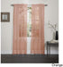 Lisa Sheer Voile Window Curtain Panel, 55" X 84", Yellow