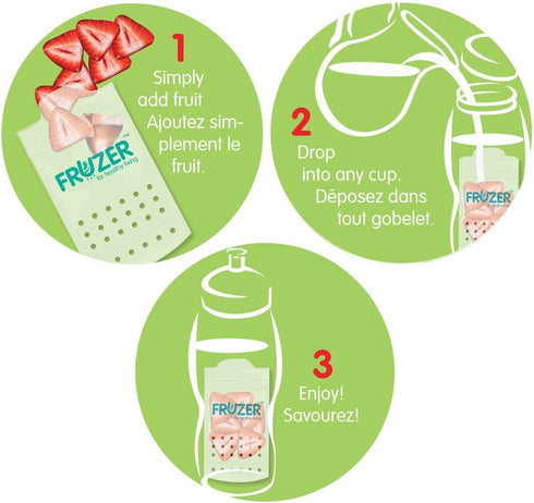 FRUZER Mini Disposable Fruit Infuser Bags, Clear, 50Ct Mini