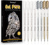 dainayw 3 Colors Gel Pen Set - White, Gold and Silver 0.8 mm Nibs Gel Ink Pens, Archival Ink Rollerball Pens for Black Paper Drawing, Sketching, Illustration Design and Adult Coloring Book, Pack of 8