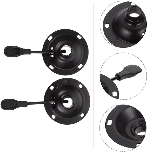 NUOBESTY 2pcs Office Chair Tilt Accessories Replacement Heavy Duty Seat Chair Swivel Base Plate Lift Lever Handle for Chair Furniture Bar Stool Ironware