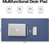 Leather Desk Pad Blotter,Wolaile 36x17 inch Big Keyboard Mouse Pad,Waterproof Non-Slip Writing Desk Computer Mat Desktop Protector for Office Home,Blue