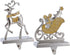 DAJAMAI Christmas Stocking Hangers for Mantel Set of 2, Reindeer Stocking Holders for Fireplace Xmas Mantel Hooks Hanger for Christmas Hanging Stockings Clip for Christmas Decor
