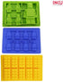 Building Brick Candy Robot Mold Chocolate Mold Set Silicone Building Block Mold Ice Cube Trays for Making Melted Chocolate Fondant Jelly Dome Mousse?6 Pcs)