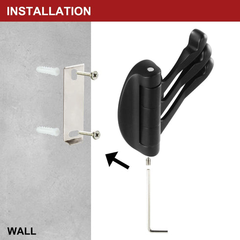 KOKOSIRI Swivel Hooks Solid Metal Foldable Towel Hooks with Multi Three Rotating Arms Swing Arm Triple Robe Hook Hanger, Wall Mounted, Matte Black, B1009BK-P2