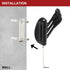 KOKOSIRI Swivel Hooks Solid Metal Foldable Towel Hooks with Multi Three Rotating Arms Swing Arm Triple Robe Hook Hanger, Wall Mounted, Matte Black, B1009BK-P2