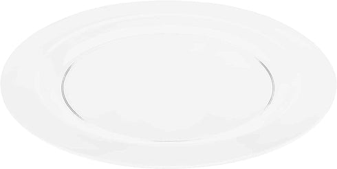 Premium Quality Heavyweight Plastic Plates China Like. Wedding and Party Dinnerware Plastic Plates 6.25 inc White/Pearl-Value Pack 40 Count